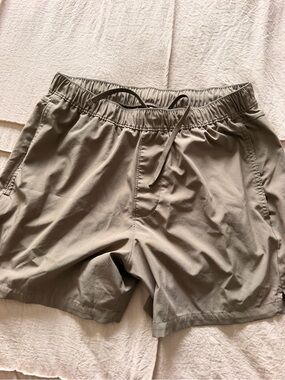 Hollister Men's Olive Drawstring Athletic Shorts